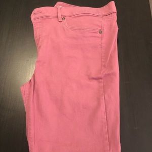 Loft Pink Modern Skinny Ankle Jean